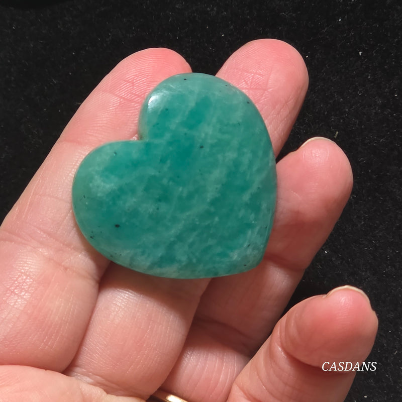 Amazonite Heart Cabochon