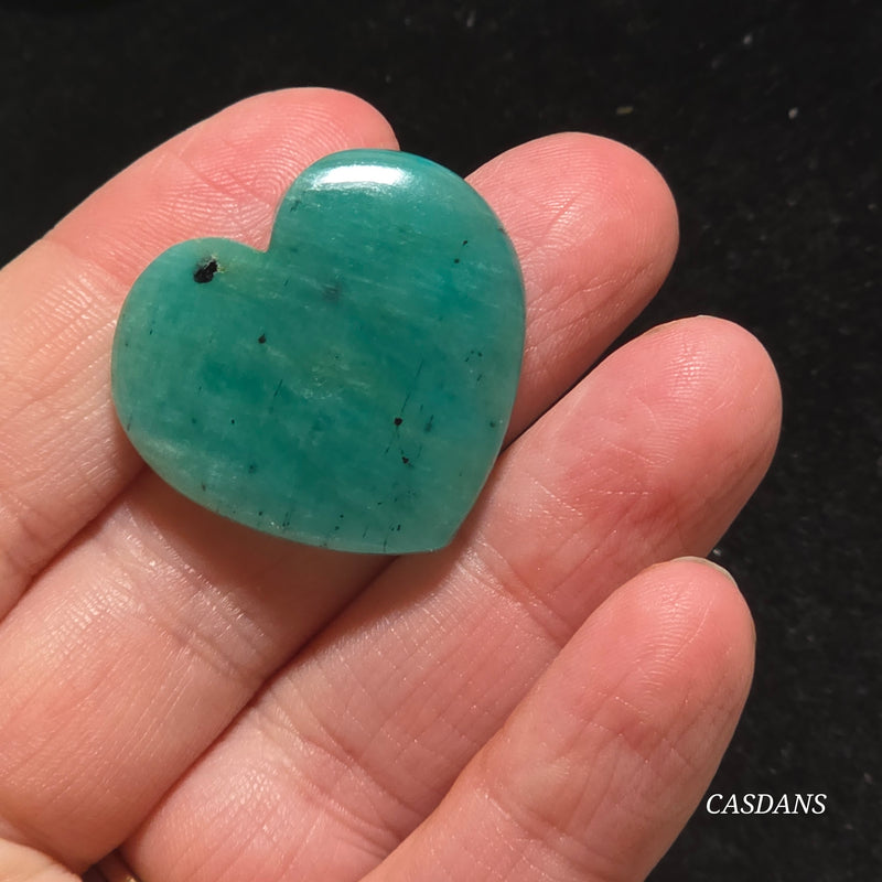Amazonite Heart Cabochon