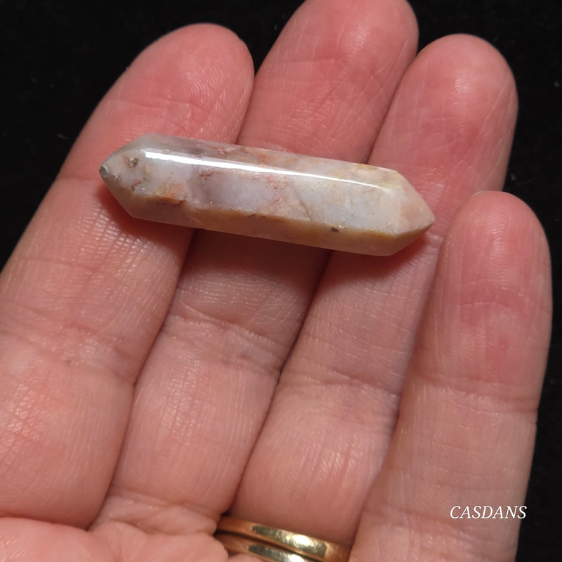 Flower Agate Double Terminated Point