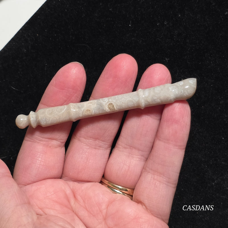 Coral Fossil Paintbrush Carving