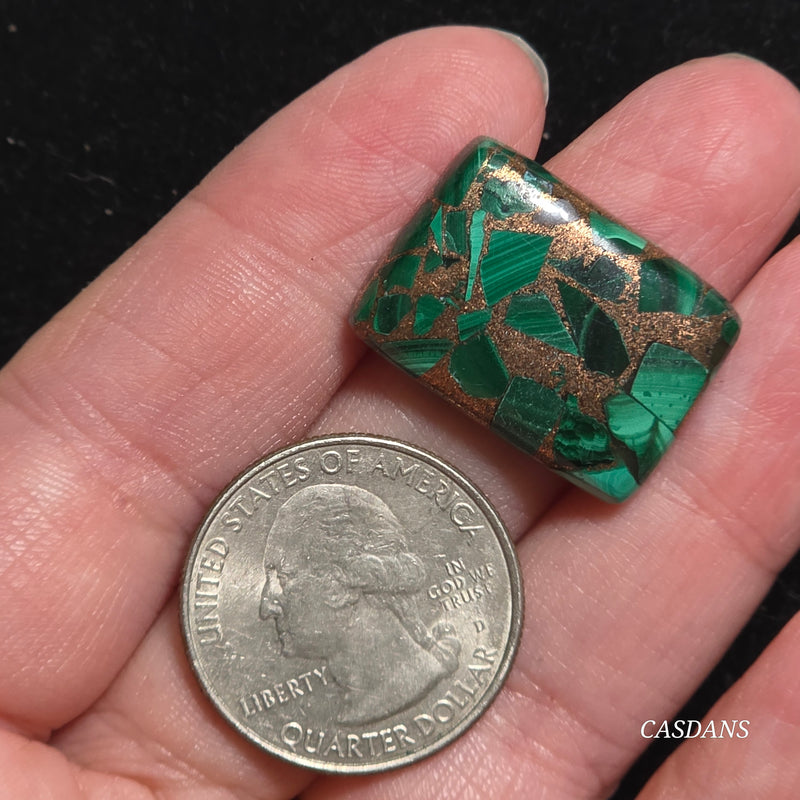 Malachite Copper Composite Cabochon