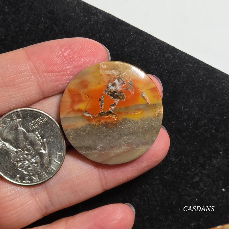 Patterned Java Jasper Cabochon