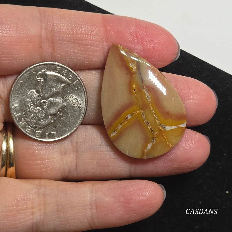 Patterned Java Jasper Cabochon