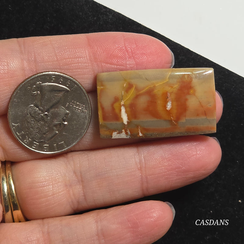 Patterned Java Jasper Cabochon