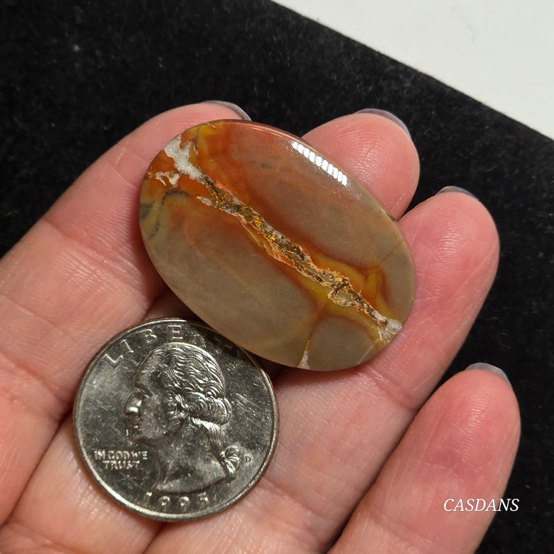 Patterned Java Jasper Cabochon