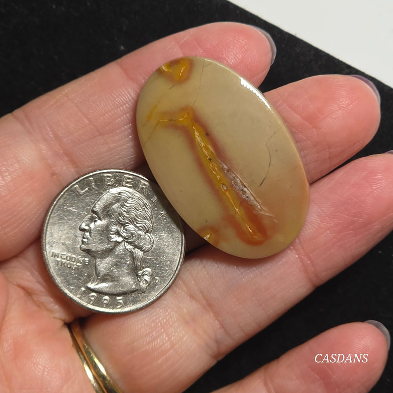 Patterned Java Jasper Cabochon