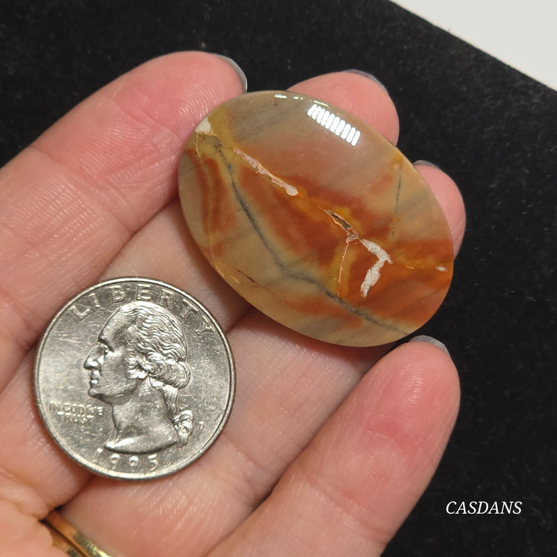 Patterned Java Jasper Cabochon