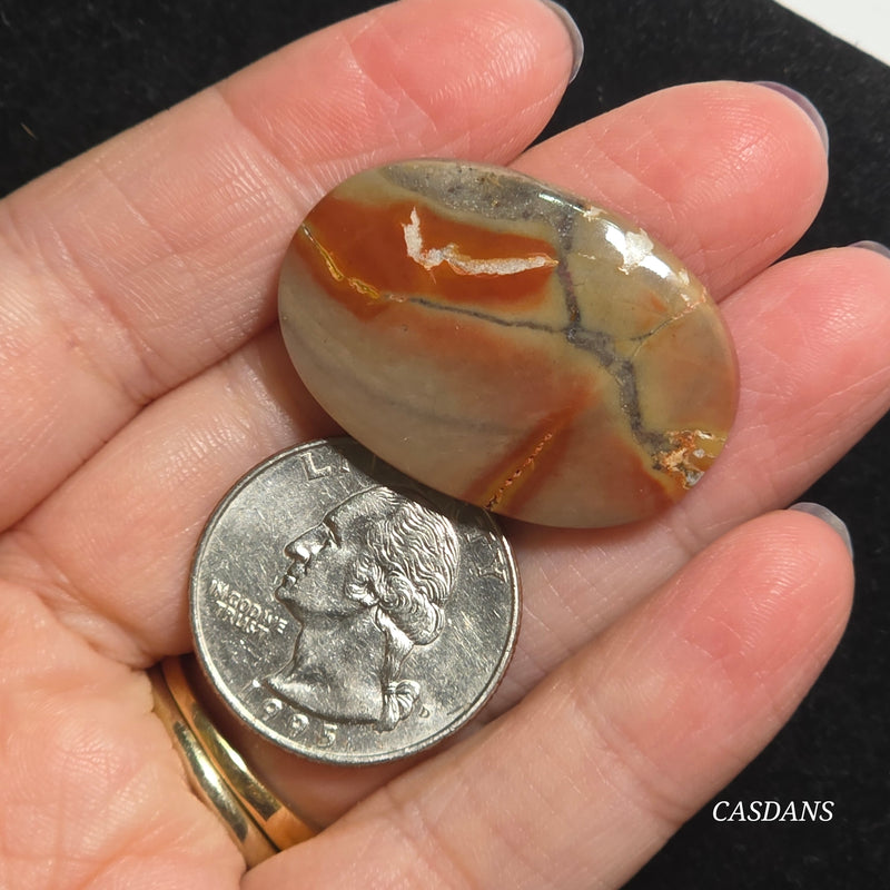 Patterned Java Jasper Cabochon