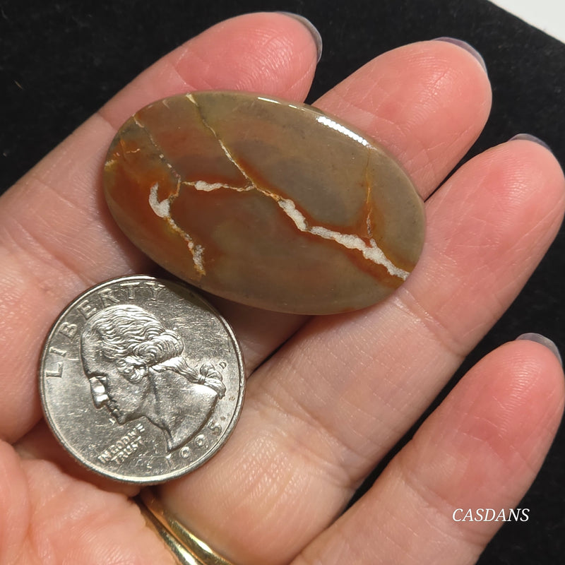 Patterned Java Jasper Cabochon