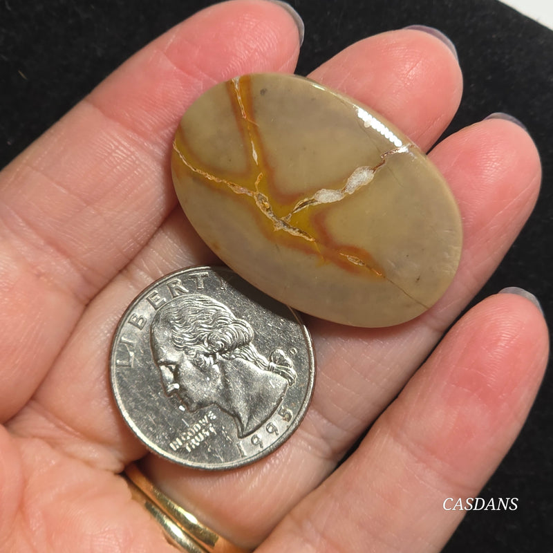 Patterned Java Jasper Cabochon