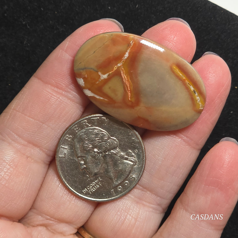 Patterned Java Jasper Cabochon