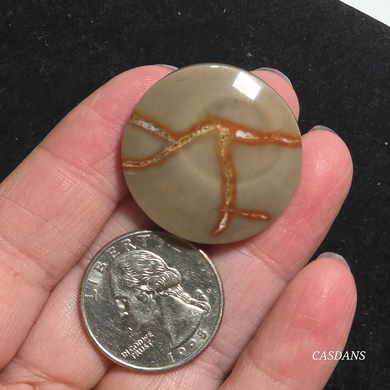 Patterned Java Jasper Cabochon