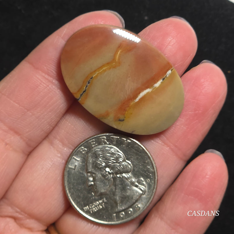 Patterned Java Jasper Cabochon