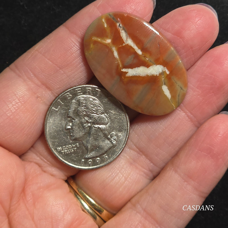 Patterned Java Jasper Cabochon