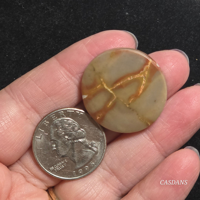 Patterned Java Jasper Cabochon