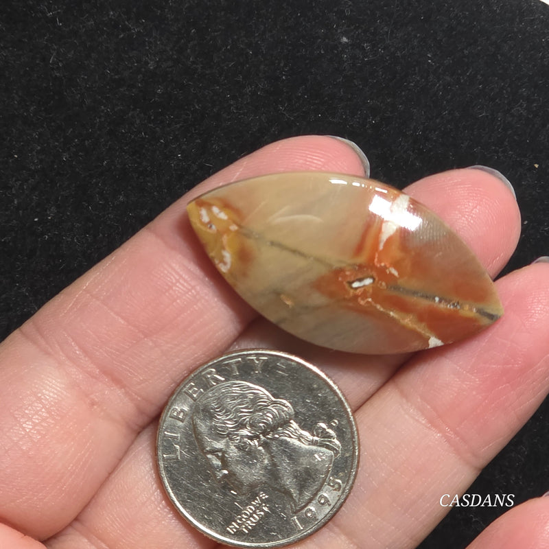 Patterned Java Jasper Cabochon