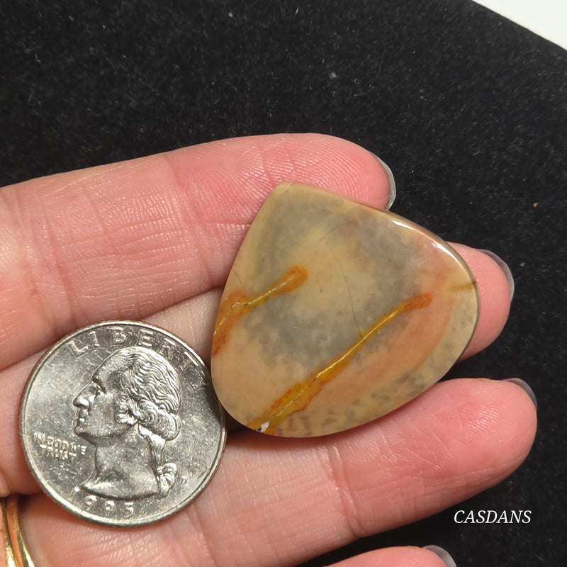 Patterned Java Jasper Cabochon