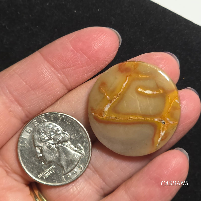 Patterned Java Jasper Cabochon