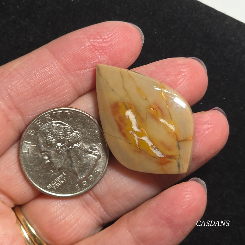 Patterned Java Jasper Cabochon