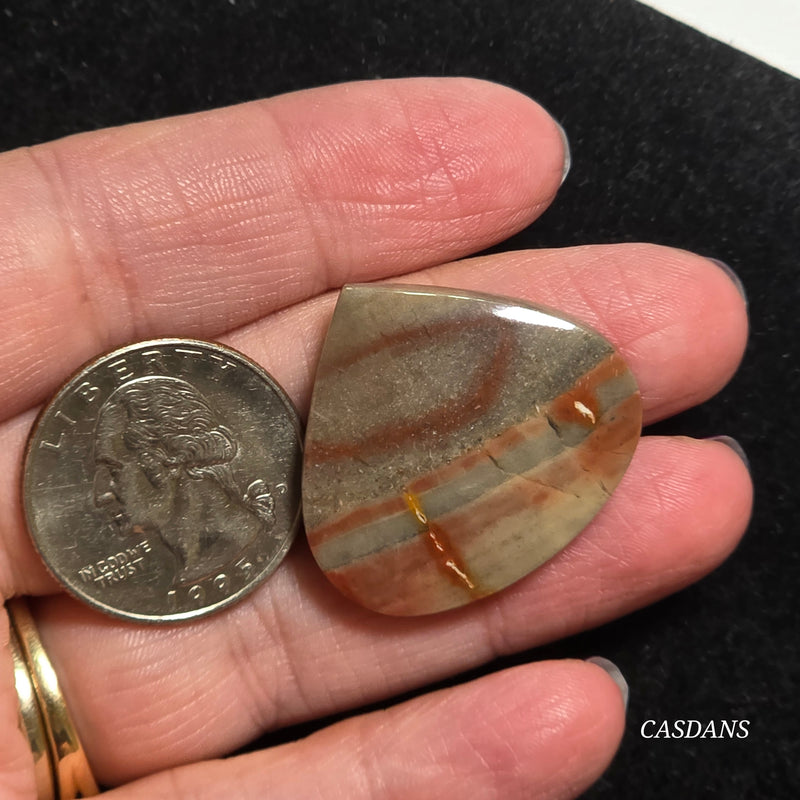 Patterned Java Jasper Cabochon