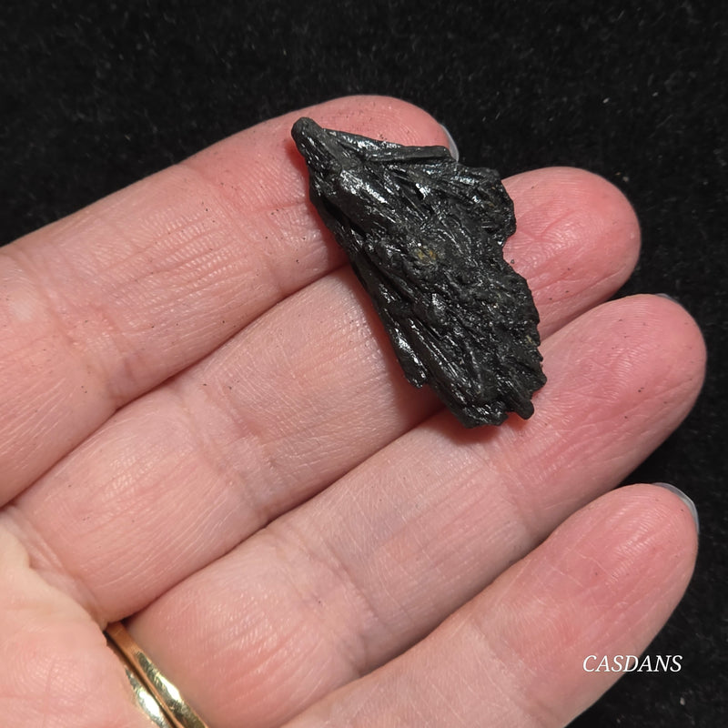 Black Kyanite Fan
