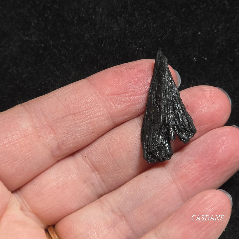 Black Kyanite Fan