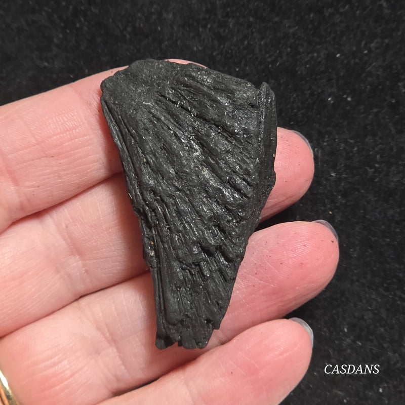 Black Kyanite Fan