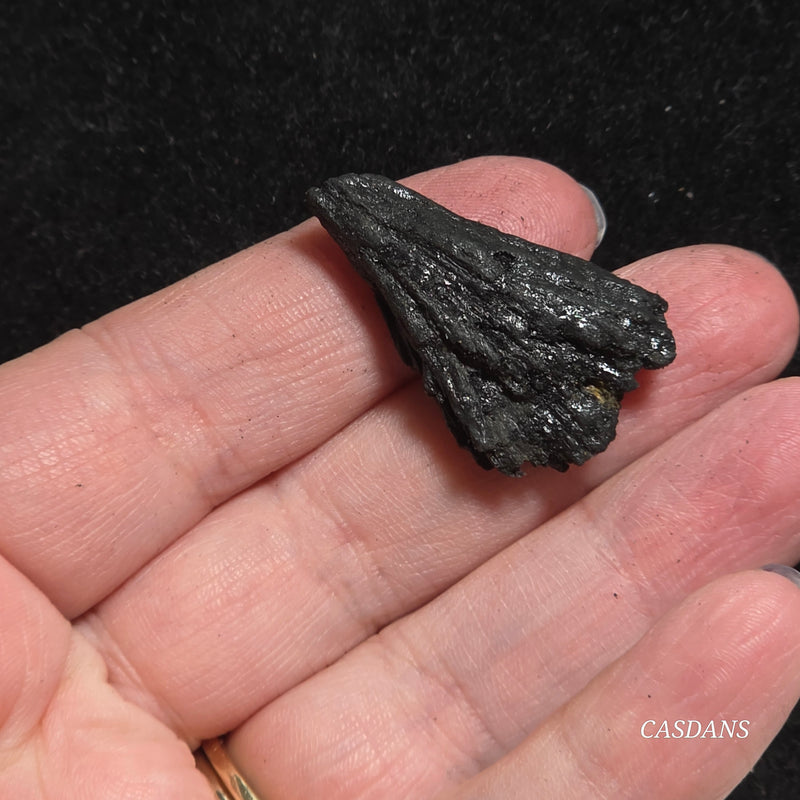 Black Kyanite Fan