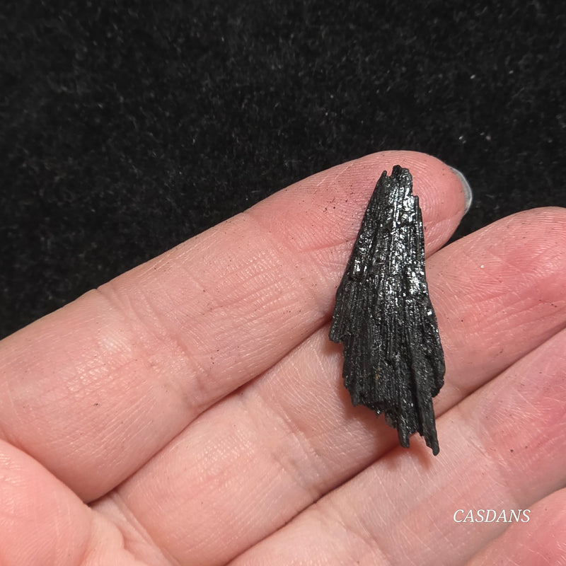Black Kyanite Fan