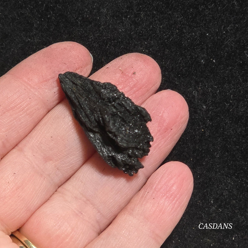 Black Kyanite Fan