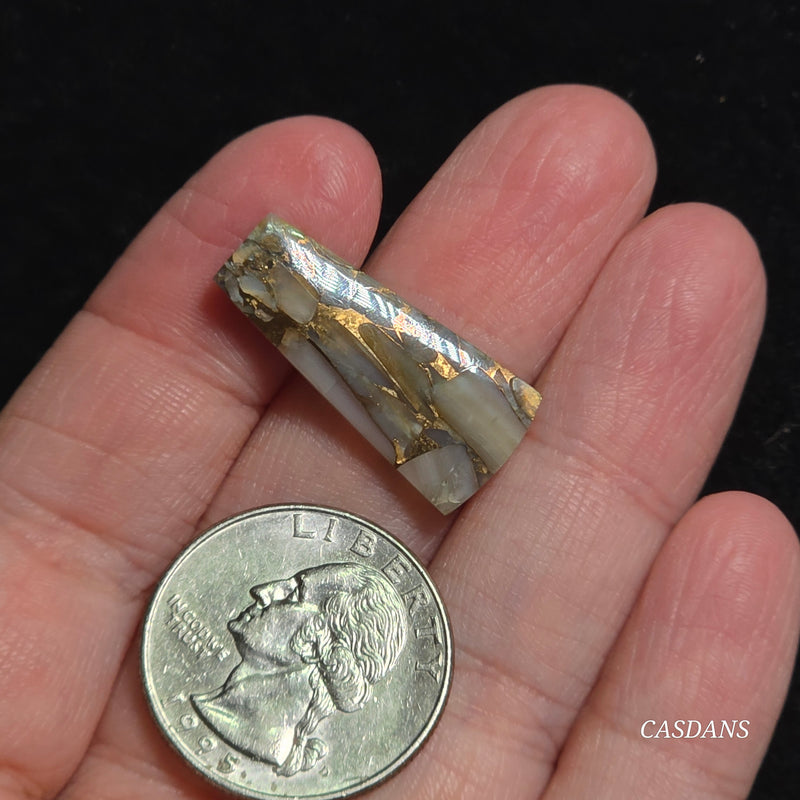 Dream Weaver Composite Cabochon (Contains Mother of Pearl and Abalone Shell)