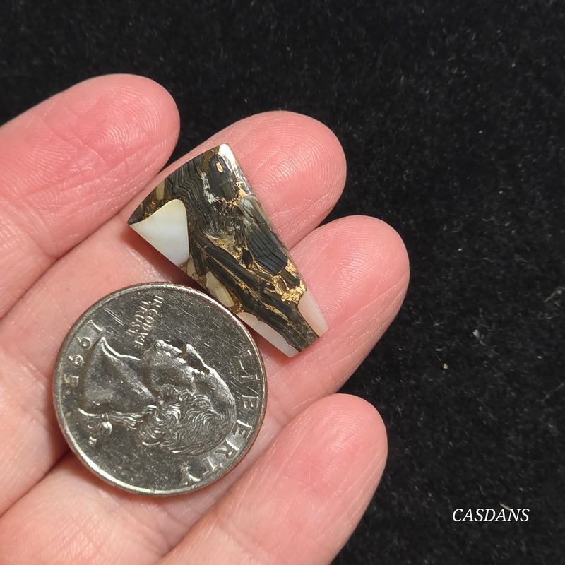 Dream Weaver Composite Cabochon (Contains Mother of Pearl and Abalone Shell)