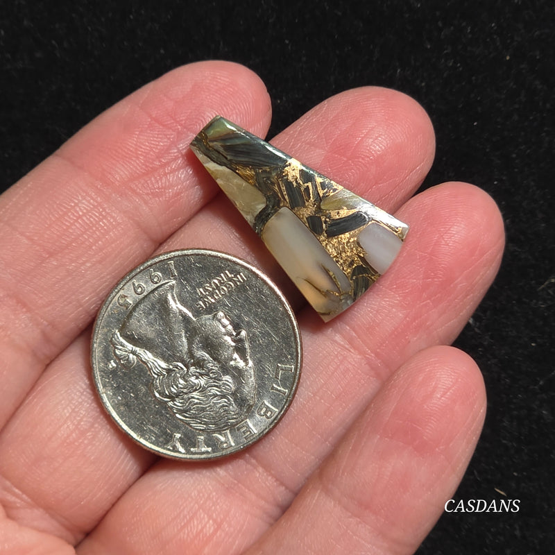 Dream Weaver Composite Cabochon (Contains Mother of Pearl and Abalone Shell)