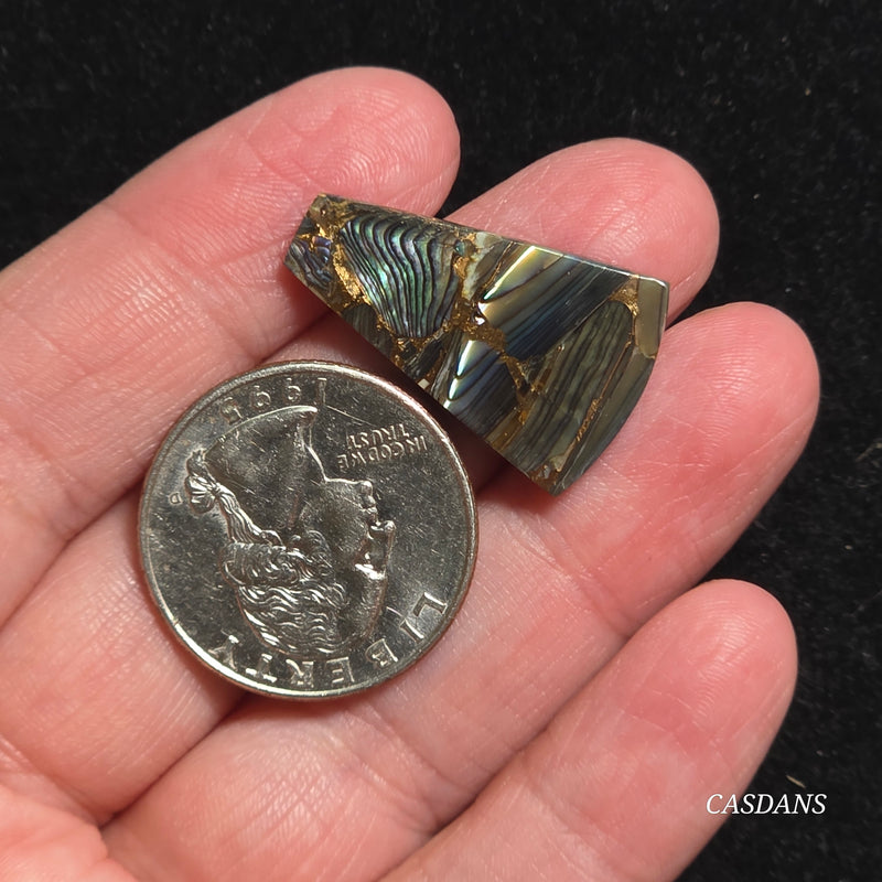Dream Weaver Composite Cabochon (Contains Mother of Pearl and Abalone Shell)