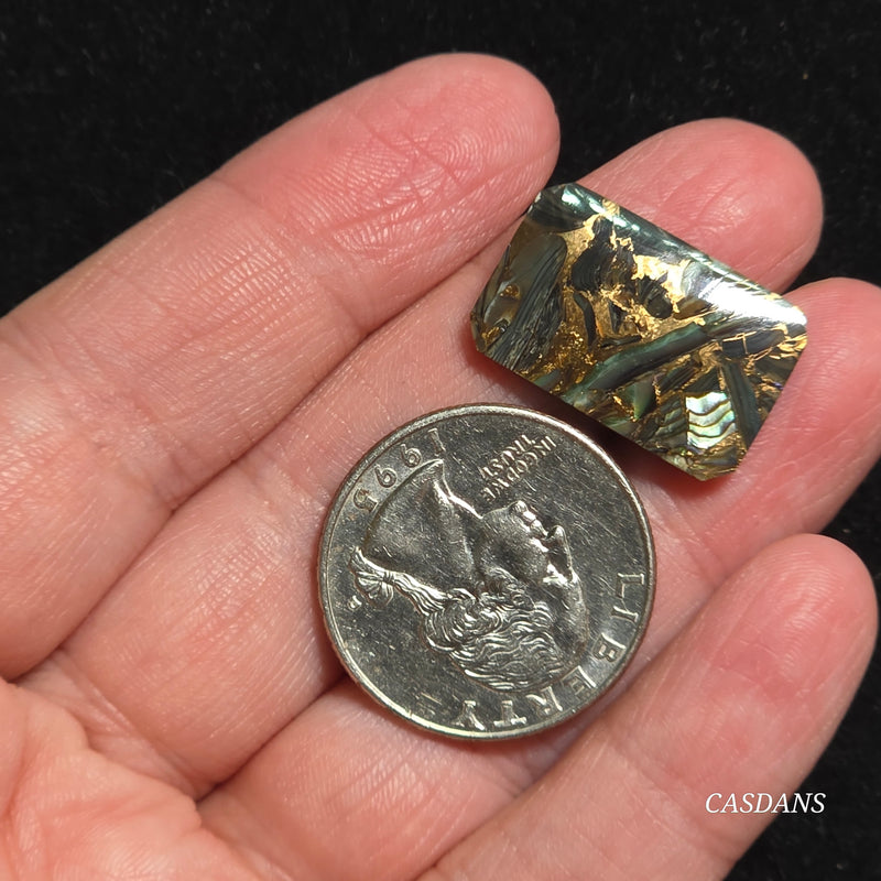 Dream Weaver Composite Cabochon (Contains Mother of Pearl and Abalone Shell)