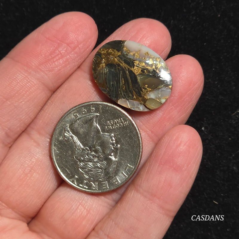Dream Weaver Composite Cabochon (Contains Mother of Pearl and Abalone Shell)