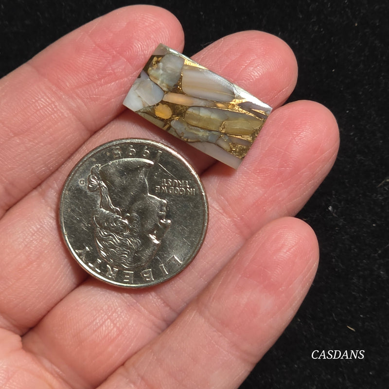 Dream Weaver Composite Cabochon (Contains Mother of Pearl and Abalone Shell)