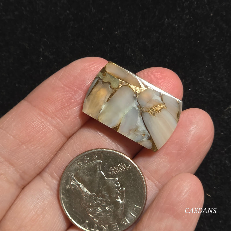Dream Weaver Composite Cabochon (Contains Mother of Pearl and Abalone Shell)