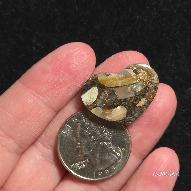 Dream Weaver Composite Cabochon (Contains Mother of Pearl and Abalone Shell)