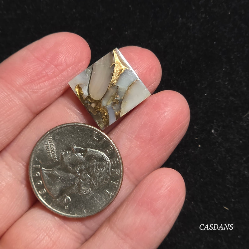 Dream Weaver Composite Cabochon (Contains Mother of Pearl and Abalone Shell)