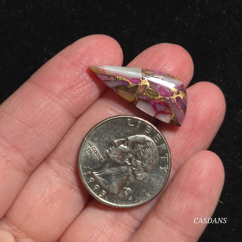 Dream Weaver Composite Cabochon (Contains Mother of Pearl and Abalone Shell)