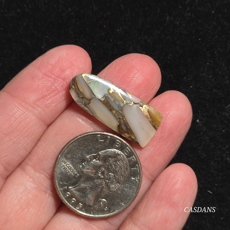 Dream Weaver Composite Cabochon (Contains Mother of Pearl and Abalone Shell)
