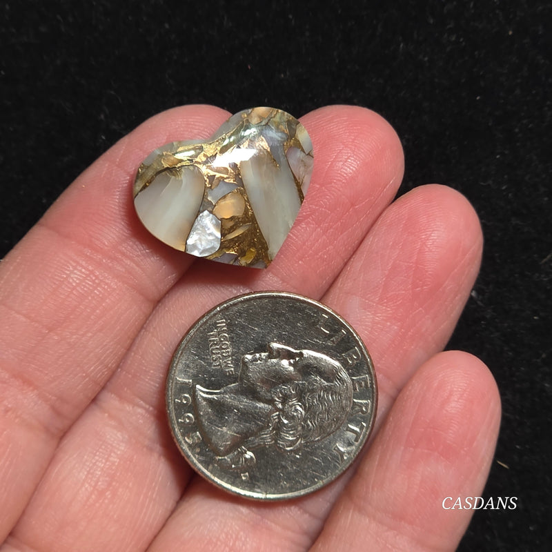 Dream Weaver Composite Cabochon (Contains Mother of Pearl and Abalone Shell)