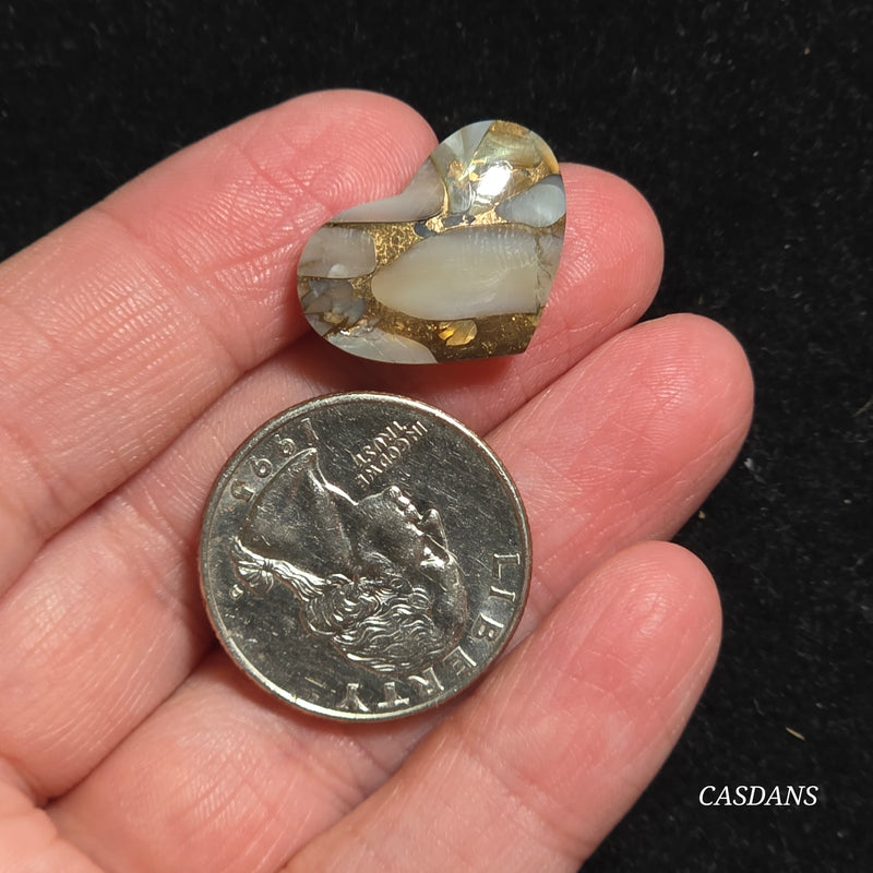 Dream Weaver Composite Cabochon (Contains Mother of Pearl and Abalone Shell)