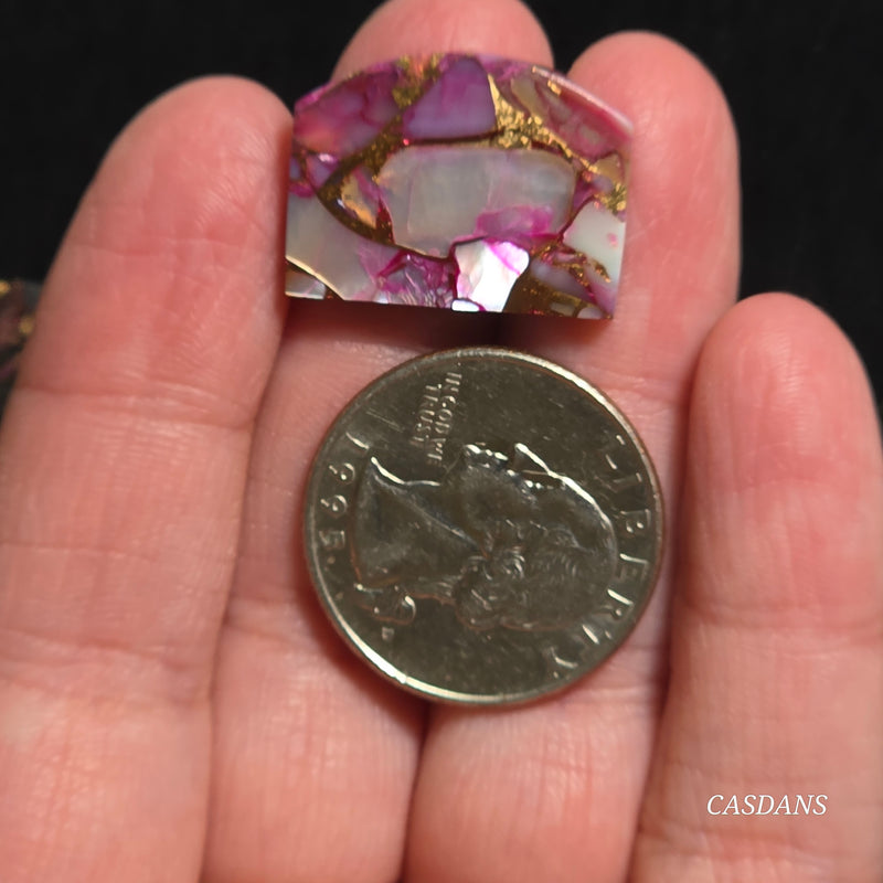Dream Weaver Composite Cabochon (Contains Mother of Pearl and Abalone Shell)