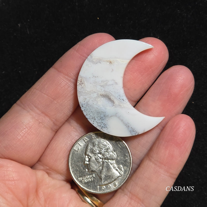 Druzy Snow Agate Moon