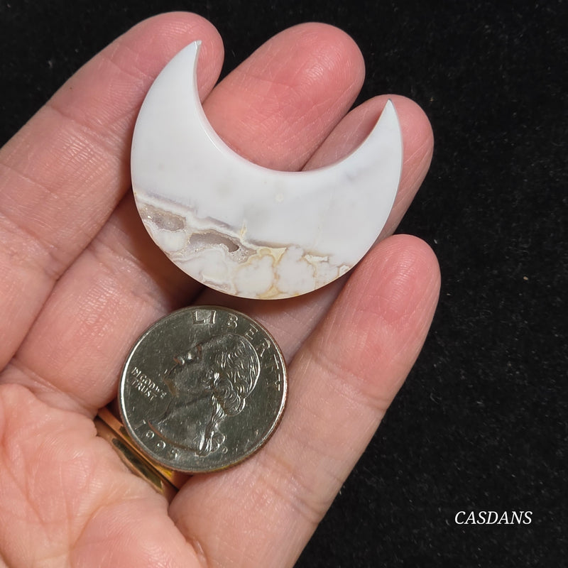 Druzy Snow Agate Moon