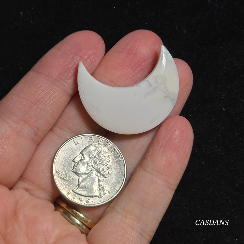 Druzy Snow Agate Moon