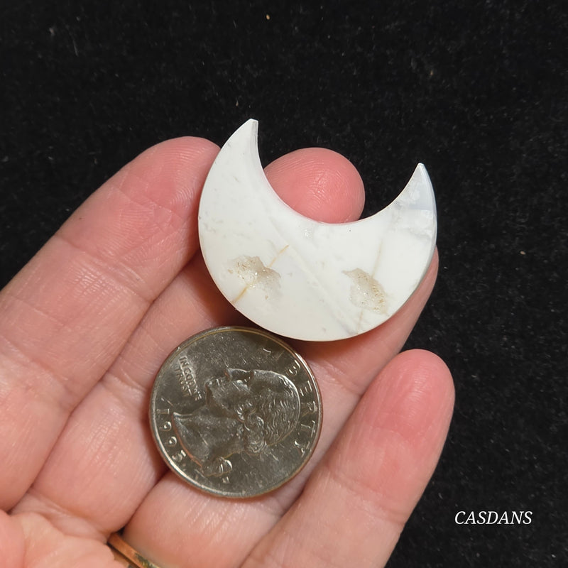 Druzy Snow Agate Moon