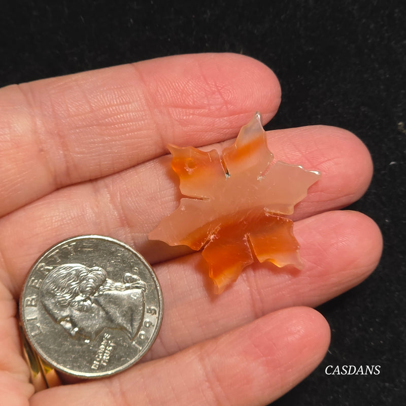 Carnelian Agate Snowflake (Drilled)